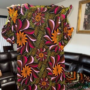 Floral Multicolor Women's Dress